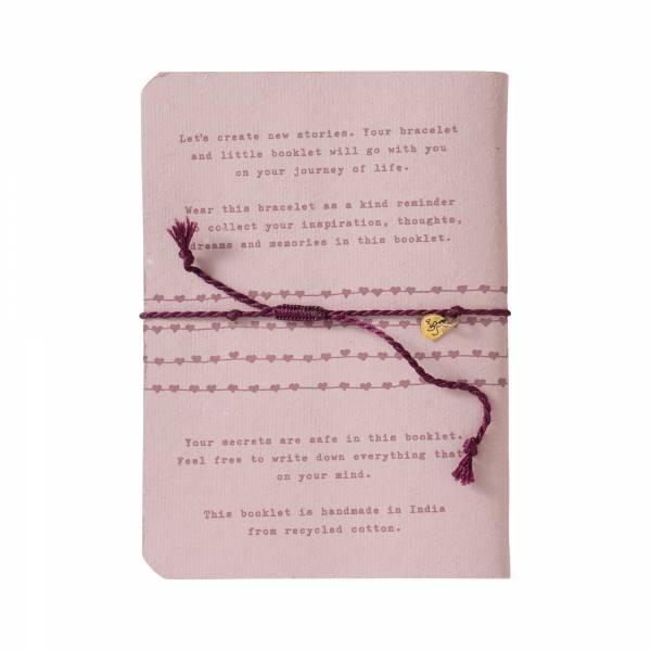 A Beautiful Story - Notesbog &amp; Armbånd “My Notebook of Love”