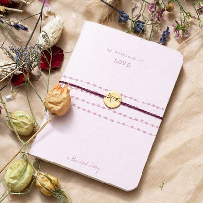 A Beautiful Story - Notesbog &amp; Armbånd “My Notebook of Love”