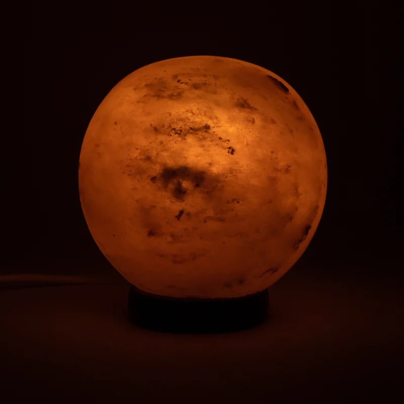 Himalaya Salt Lampe &quot;Planet&quot; m. LED lys - 4 kg