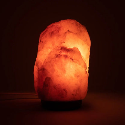 Himalaya Salt Lampe m. LED lys -  Pink - 1,5-2kg