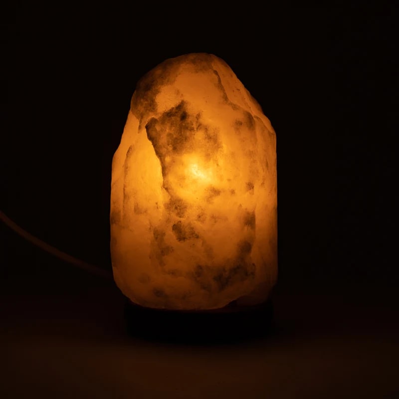 Himalaya Salt Lampe m. LED lys - Hvid - 1,5-2kg