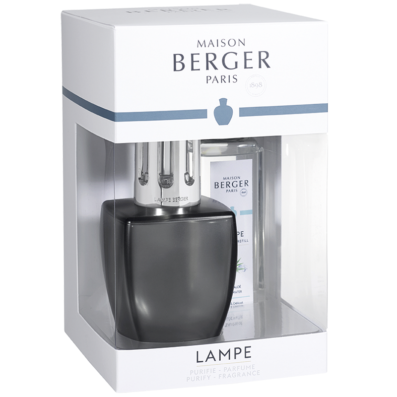 Lampe Berger - June Duftlampe, Satin Grey m. Aloe Vera Water - Frisk duft - Maison Berger