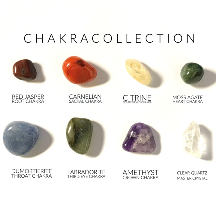 Krystal Kit m. 8 krystaller - Chakra Stones