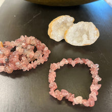 Jordbær kvarts Armbånd - Chips Krystaller